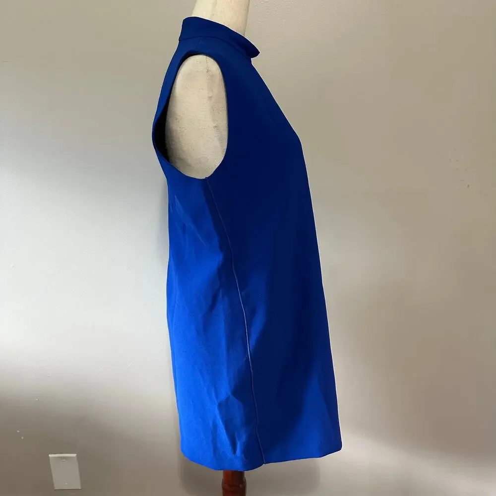 ZARA Women's ZW Collection Sleeveless Short Dress Size M In Bluish - Picture 7 of 14